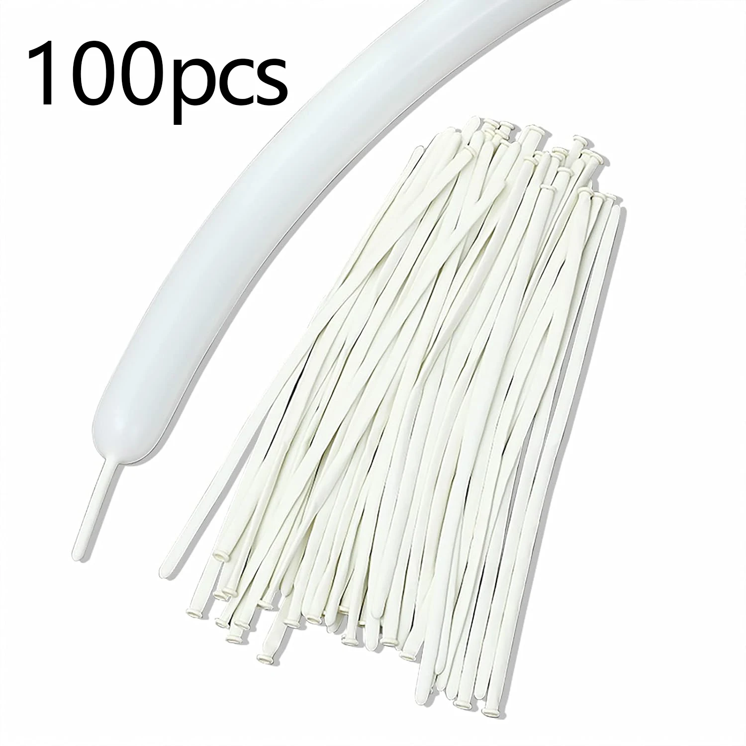 60 Stück/100 Stück 260Q weiße, matte, lange Latexballons, geeignet für Hochzeit, Geburtstag, Brautparty, Weihnachtsdekoration – Detail 5
