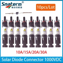 Newly 10A 15A 20A 30A Solar DC Diode Plug Connector For PV System Solar panel Parallel Connection protection use