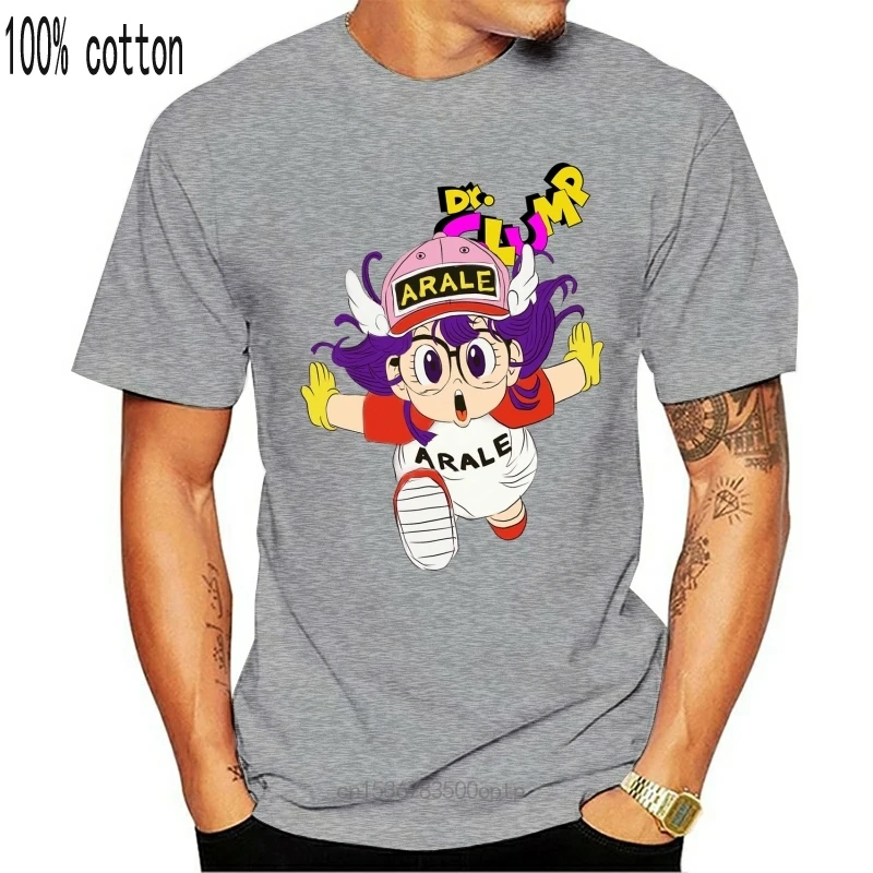 Camiseta para hombre, Dr. Slump Arale Dr. Suranpu parodia, camisetas amarillas, camiseta para mujer