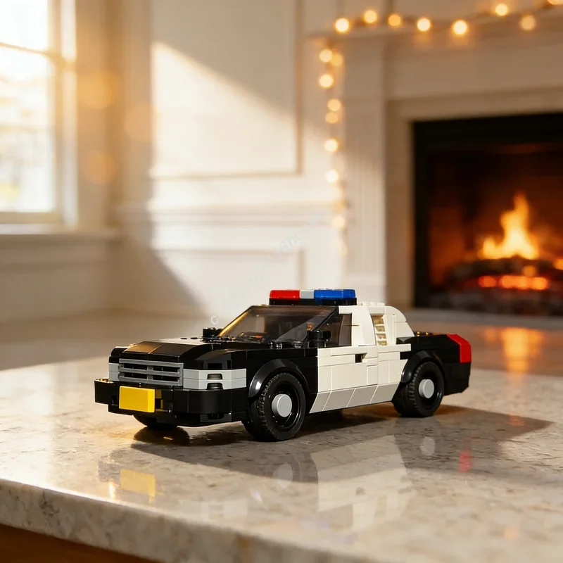 

297pcs MOC City Champions Forded Crown Victoria Police Interceptor Model Building Toys Blocks Architecture Christmas Gift Brick