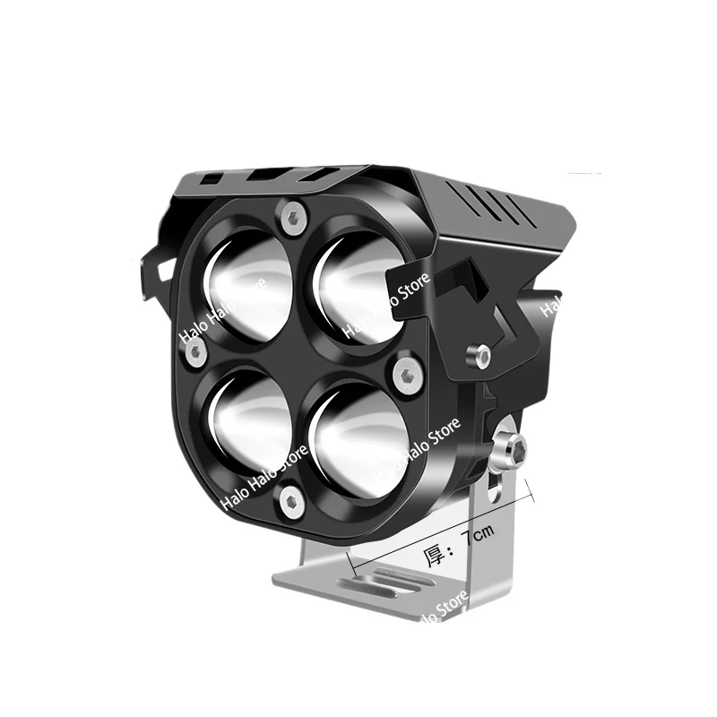 

Светодиодные прожекторы для мотоциклов с 4 линзами и ДХО для велосипеда, квадроцикла, внедорожных вспомогательных фонарей