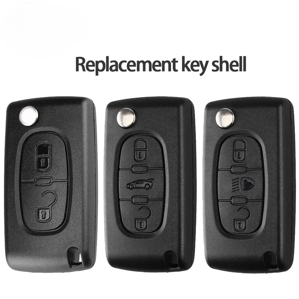 

For Citroen C2 C3 C4 C5 C6 Xsara Berlingo For Peugeot 207 307 308 407 607 807 HU83 VA2 Blade Flip Remote Car Key Shell Case