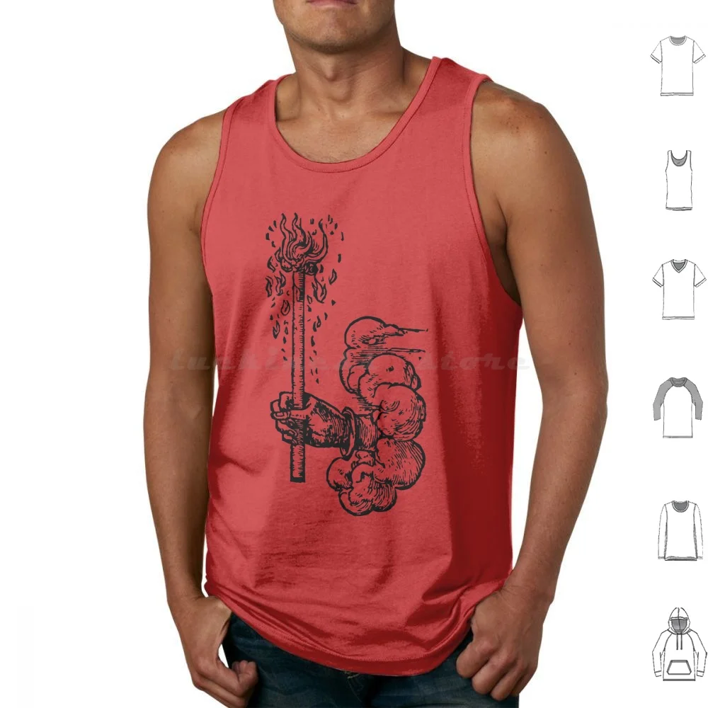 Devises Héro ? Ques-Torchlight ( Black ) Tank Tops Vest Sleeveless Skull Goat Vintage Bohemian Magic Magical Magick Pagan