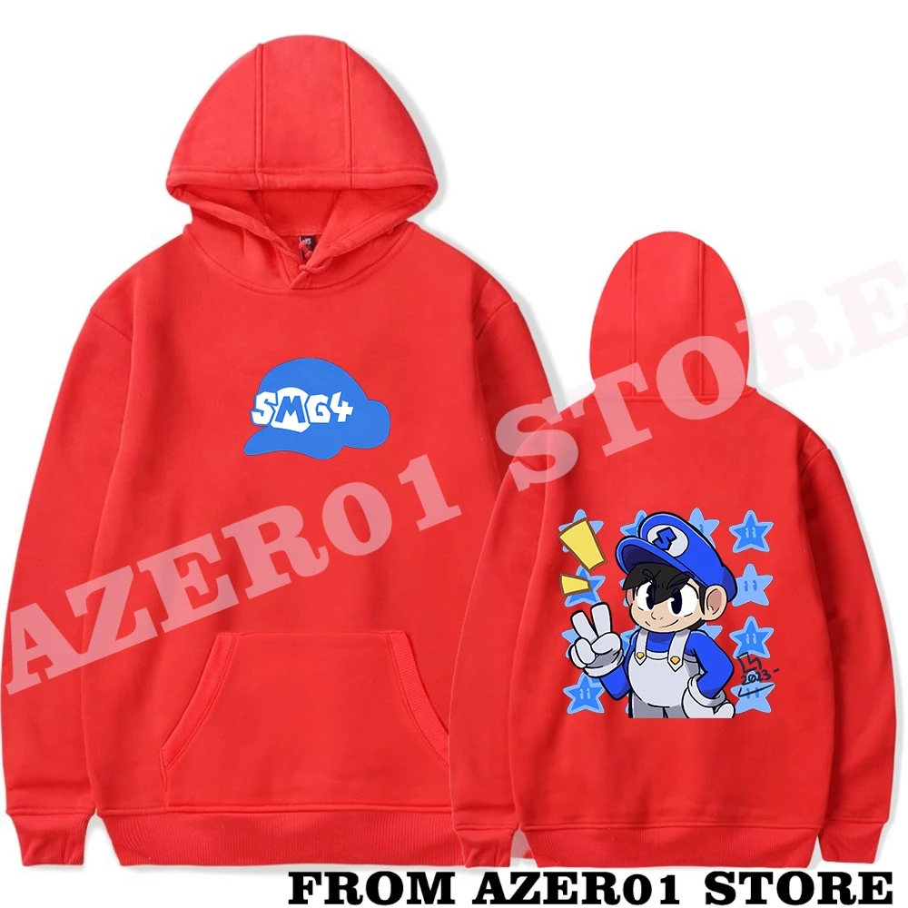 SMG4 Merch hoodie pria/wanita, baju Sweatshirt Logo lengan panjang pakaian jalanan manis bertudung Musim Dingin