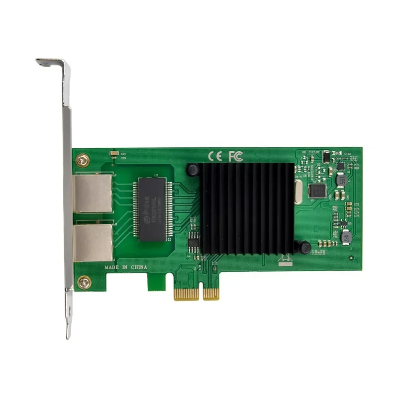 2 Port PCIE X1 1000M PCIe Gigabit Ethernet Dual Ports RJ45 Lan Network Card Chip Intel NH 82580 I340 I340-t2 Networking Server