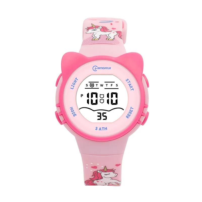 UTHAI Children Watch Girls Cute Cartoon Electronic Watches Waterproof Alarm Clock Multi Functional Boys Student Wristwatch gift