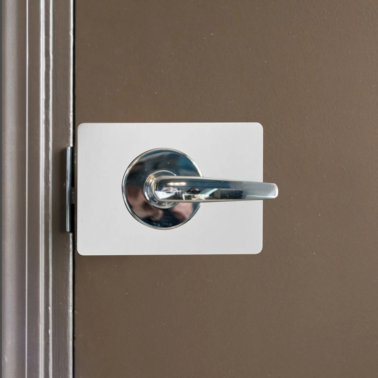 

6pcs Lock Repair Plates Stainless Steel Door Hole Filler No Drill Installation For Home Office Hotel Garage Door Reinforcement