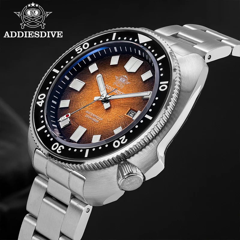 ADDIESDIVE New Watch For Men Sapphire AR Coating Wristwatch Super Luminous Ceramic Bezel Luxury Diver's Watch 200m Waterproof