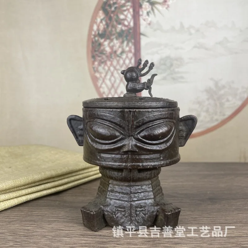 

Sanxingdui Incense Burner Cultural and Creative Incense Ceremony Ornament Coil Incense Burner Bird Incense Burner