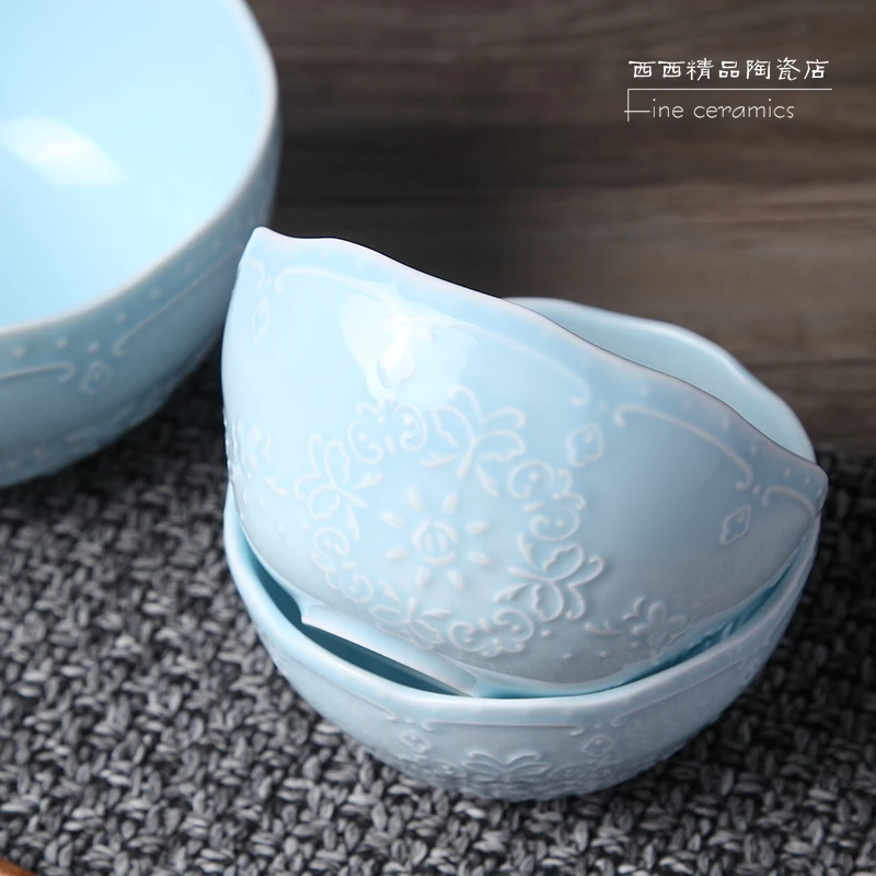 4/6inch, color embossed porcelain dinner small bowl, red blue green, cute ice cream bowl, rice bowl ceramic, kids bowl for sauce