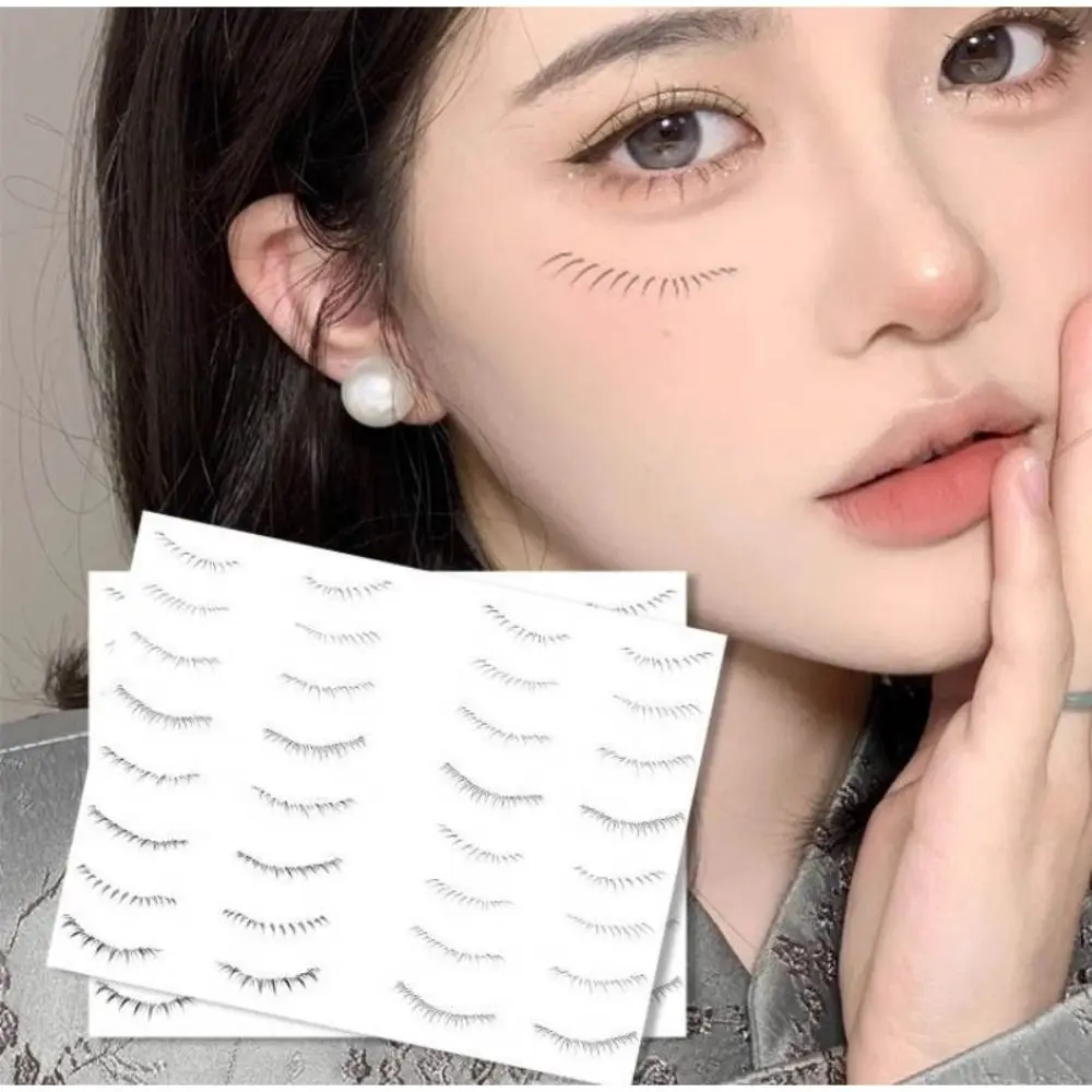 Natural Multi-Style Lower Eyelash Tattoo Stickers Simulation 3D Fake Eyelash Under Eye Long Lasting Transfer Lashes Decals Women