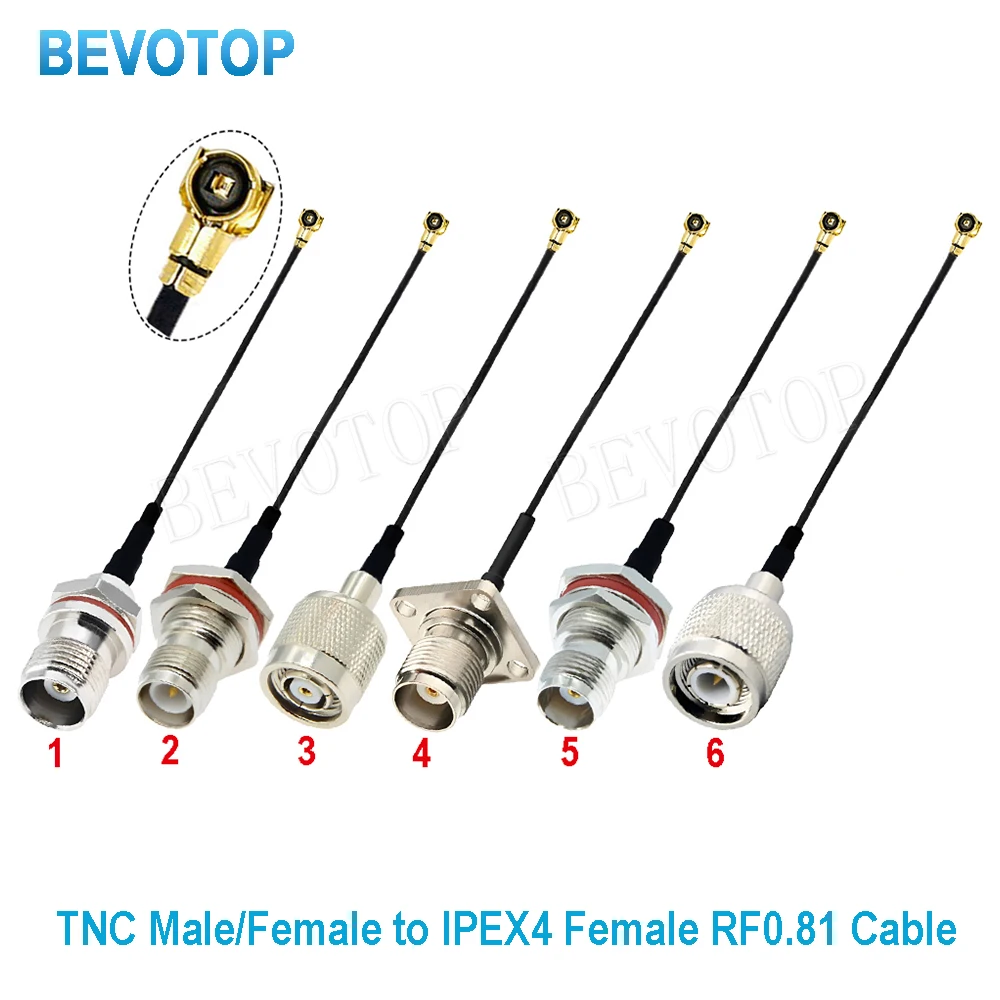 1Pcs TNC to 4 RF0.81Cable RP-TNC/ TNC Male/ FemaleI to 4 Female Jack RG0.81Pigtail Extension Jumper RF Coaxial Cable