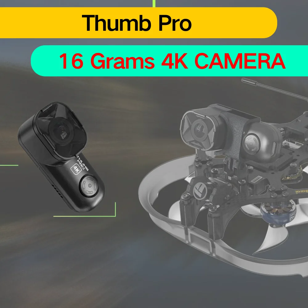 

RunCam Thumb Pro 4K V2 New Version Bigger FOV HD Camera 16g Bulit-in Gyro Filter FPV Camera Wide Angle For FPV Racing Drone