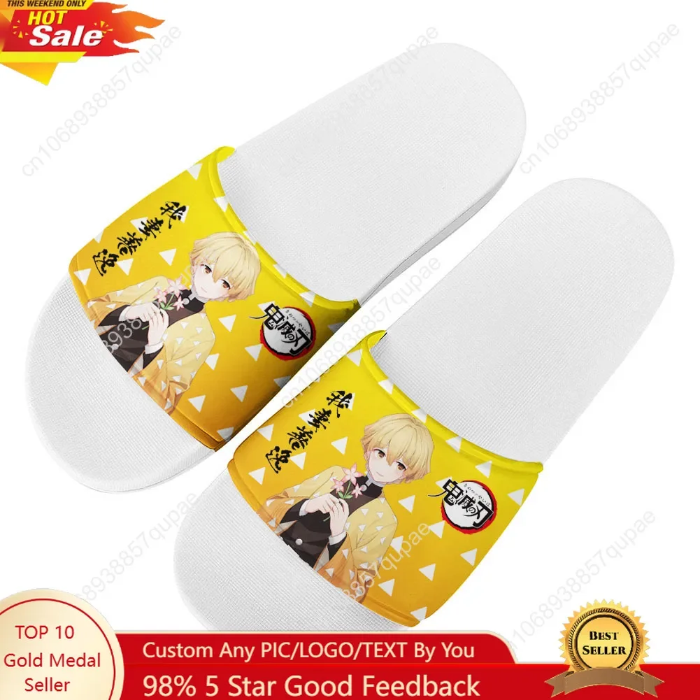 

Agatsuma Zenitsu Slippers Home Water Shoes Women Teenagers Anime Fashion Beach Pool Sandals Custom Made Comfort Summer Slipper