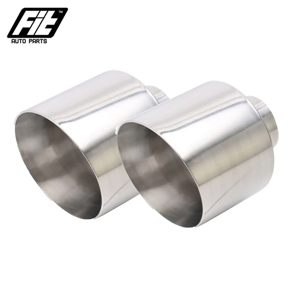 

2PCS Stainless Seel Tail Throat 127mm outlet Exhaust pipe Tail pipe Car Muffler Trim