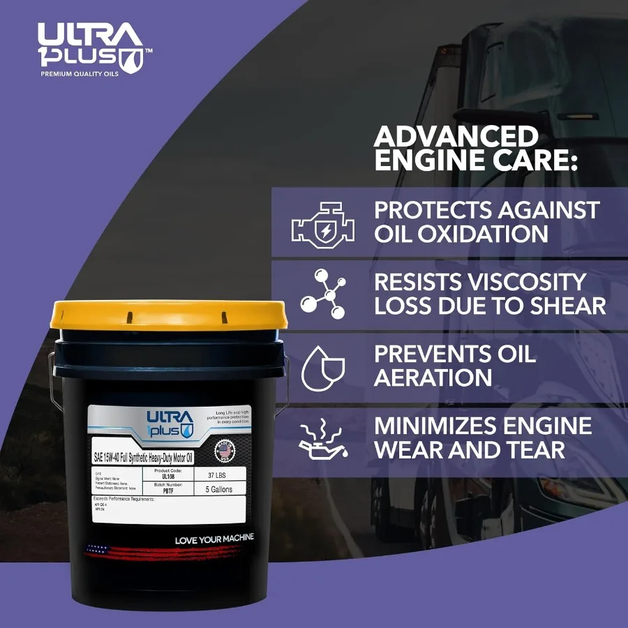 SAE 15W40 زيت محرك الديزل الاصطناعي الكامل للشاحنات عالية الأداء والمركبات التجارية والحماية المتقدمة Aga