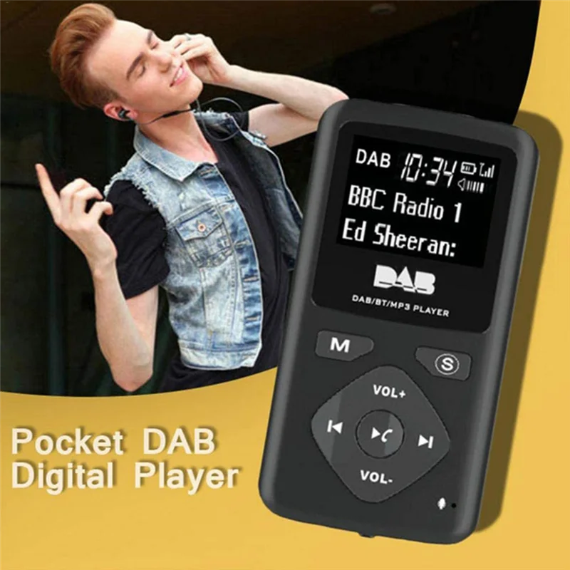 Portable FM/ Digital Bluetooth Radio Personal Pocket FM Mini Radio MP3 Player Micro-USB for Home