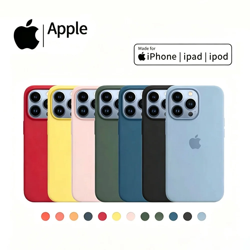 Oryginalne etui na telefon MagSafe z płynnego silikonu do iPhone 17 Pro Max, 16 Pro, 15 Pro Max, z funkcją bezprzewodowego ładowania, z logo Apple, matowe, w pudełku.