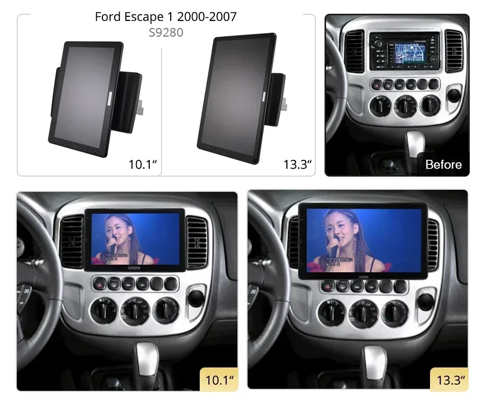 Android10.0 Ownice Car Radio Auto for Ford Escape 1/MAZDA TRIBUTE 2000-2007 13.3'' No DVD support Quick Charge Nano 1920*1080