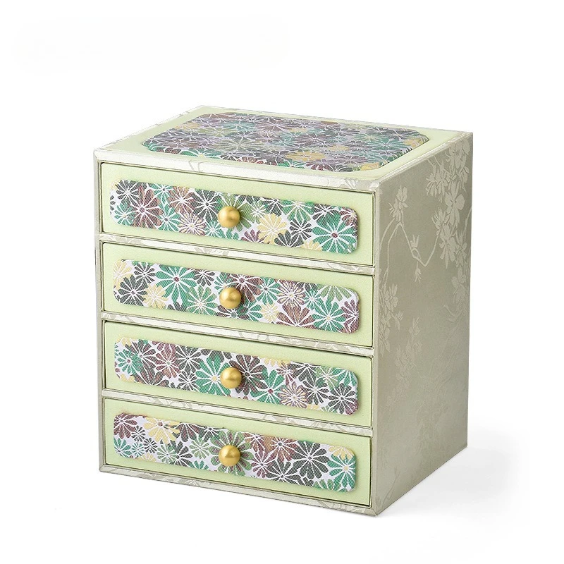 

Шкатулка для драгоценностей с вышивкой, роскошные коробки для хранения колец и сережек, большая вместительная витрина для ожерелья, женский органайзер, подарок для ювелирных изделий