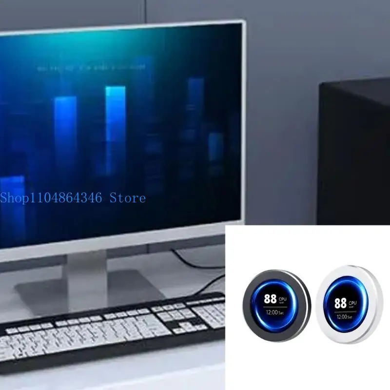 5ASD PC Case Secondary Ekran 480x480 Rozdzielczość z analizą widma muzycznego