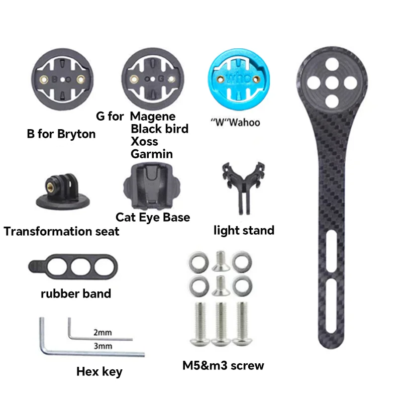 Bicycle integrated speedometer extension bracket, multi-function road bike sports camera bracket, thickened accessory for cyclin