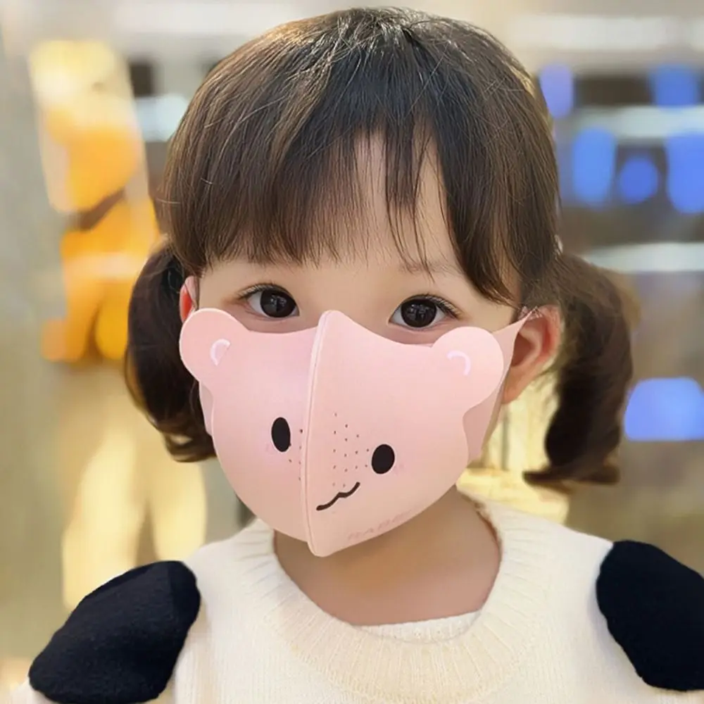 New Cartoon Kids 3D Mask Winter Warm Breathable Children's Mask Soft Windproof Printed Face Cover