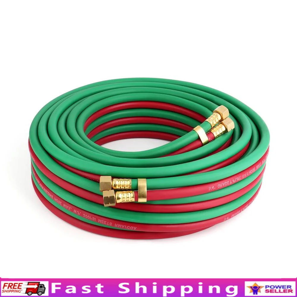 50FT Grade T Oxygen Acetylene Twin Hose 9/16