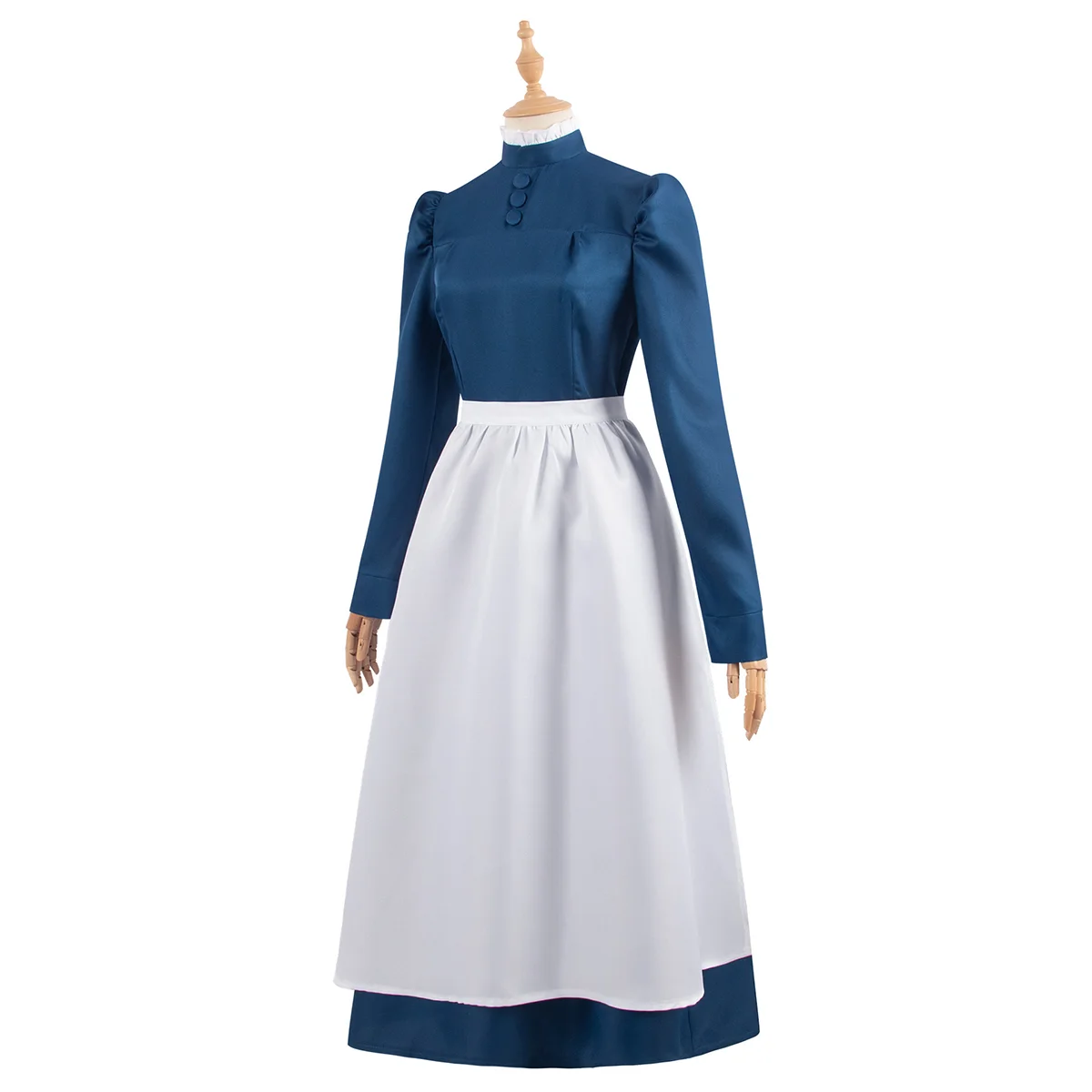 Anime Sophie Hatter Cosplay Kostuum Party Uniform Volledige Set Vrouwelijke Outfits Blauwe Jurk