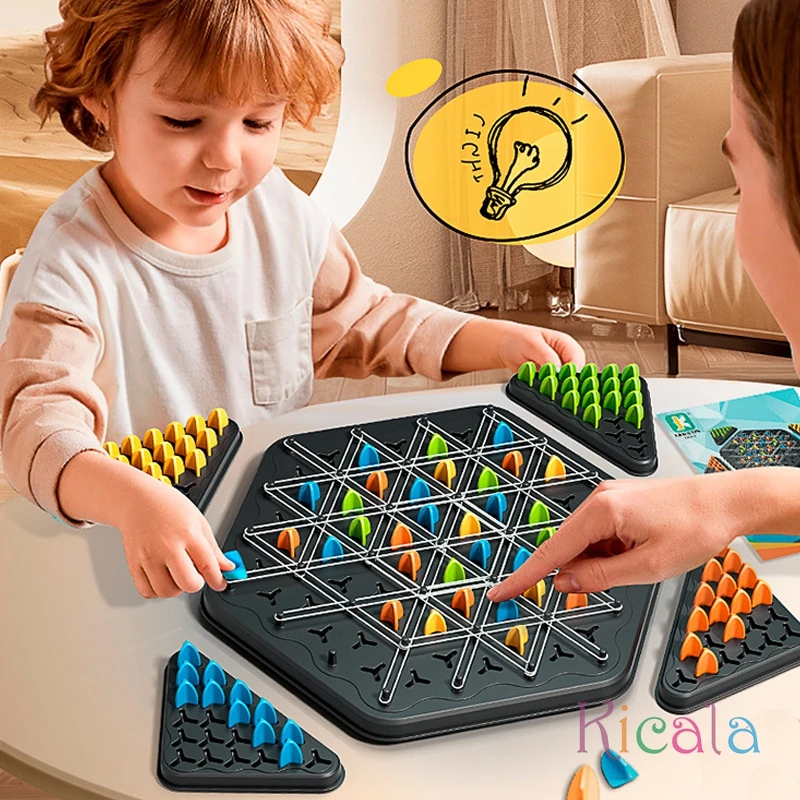 

Triggle Game Chain Chess Game Triggle Rubber Puzzle Game для детей и взрослых Интерактивная настольная игра Семейная вечеринка Игрушки Подарки