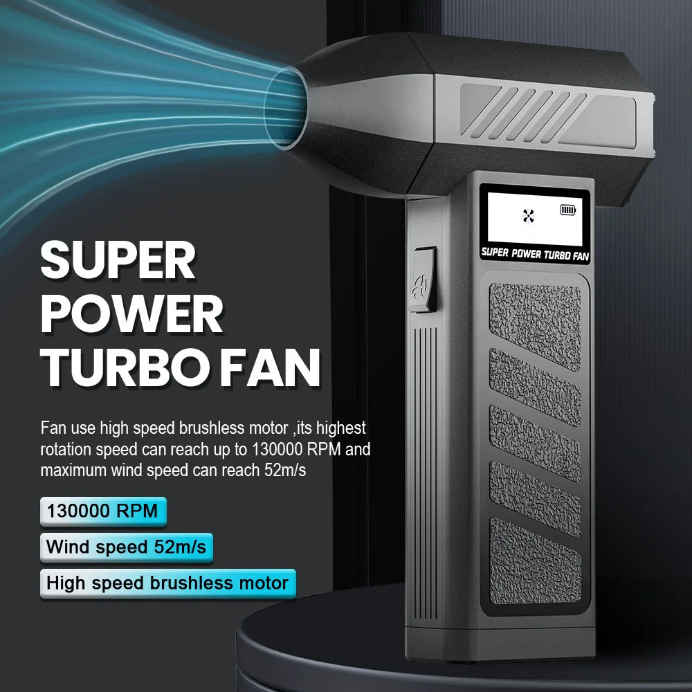 

Электрическая воздушная тряпка Type-C, зарядка, чистящий вентилятор, инструмент, 130000 об/мин, автомобильный обдув для снега, портативный турбореактивный вентилятор, 4 регулируемые передачи