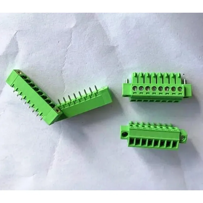 10sets Plug-and-Drop Wiring Terminal Set Ear Flange Plug Socket Male & Female DG/KF2EDGKM-3.5mm 2P-24P for Electronics