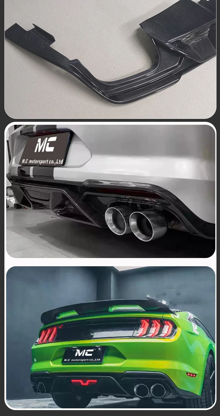 

Carbon Fiber Rear Lip, Tail Lip, Rear Spoiler for Ford Mustang GT500 Models Between 2018 and 2020