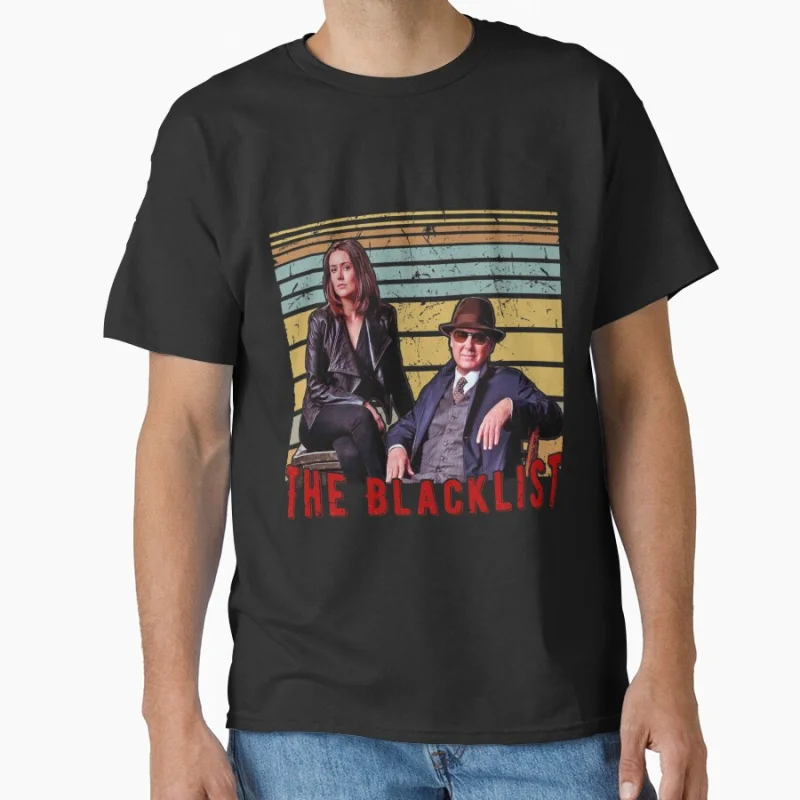 

The Blacklist Retro Vintage Red Reddington 80s tv series 100% cotton printed t shirt for men large size tops S-6xl