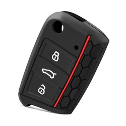 Autosleutel Beschermhoes Siliconen Shell Voor VW Golf 7 MK7 VII Tiguan MK2 Polo Skoda Octavia A7 Kodiaq Seat Ateca Leon
