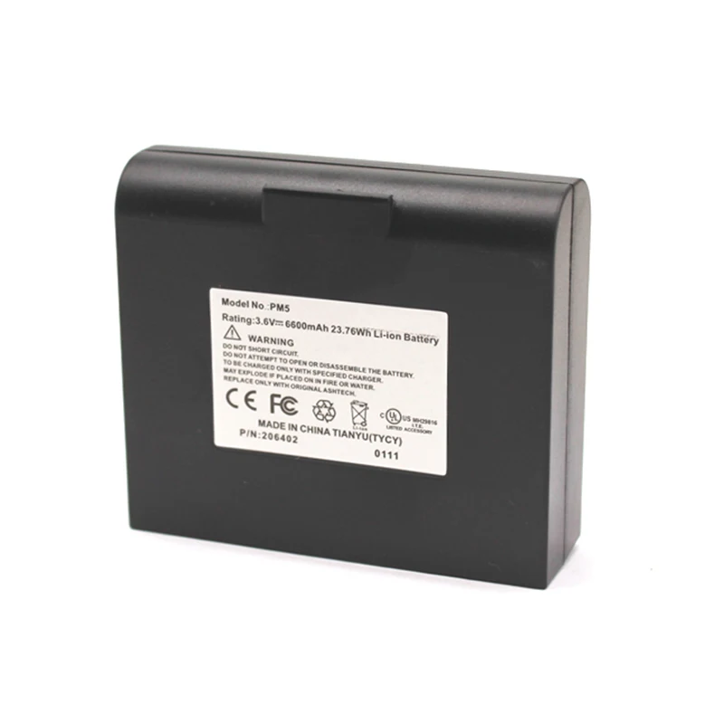 Batería de Repuesto de Iones de Litio PM5 de 3.6V y 6600mAh para Instrumentos de Topografía Ashtech ProMark 5/100/200, Paquete de Baterías Recargables