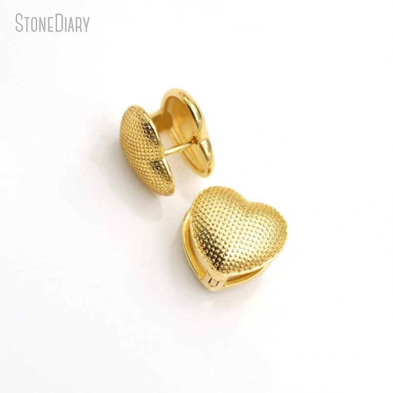 

5Pcs Wholesale Gold Color Copper Heart Shape Point Gift For Her Earring ER50575