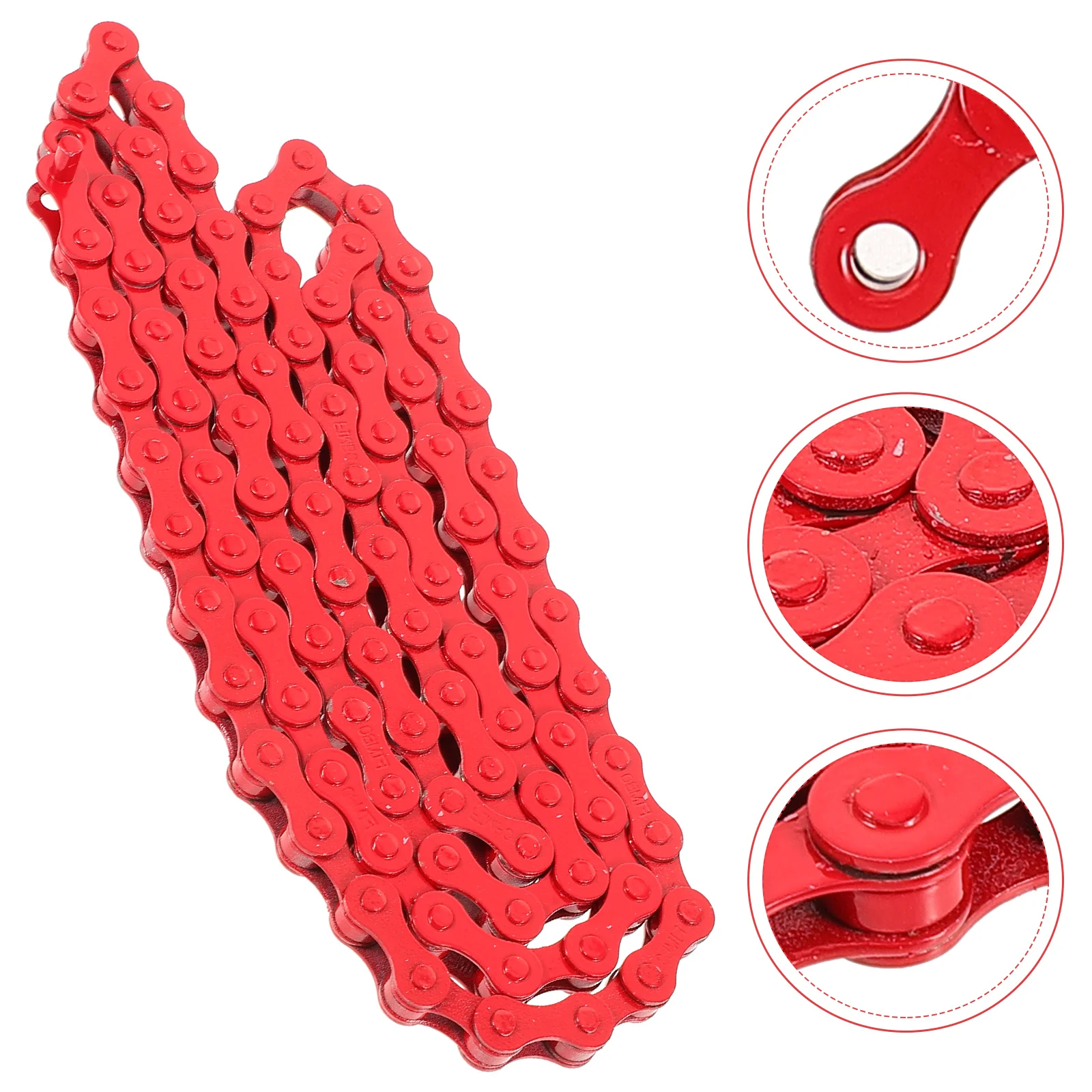 

94pcs Red Easy Install Disassemble Steel Mountain Bike Chain Replacement Chain Cycling Accessory Bike Supply