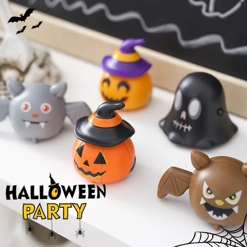 6Pcs Children Halloween Pull Back Mini Cars Friction Powered Vehicles Car Toys Toddlers Party Christmas Gifts Kids Playset Toys