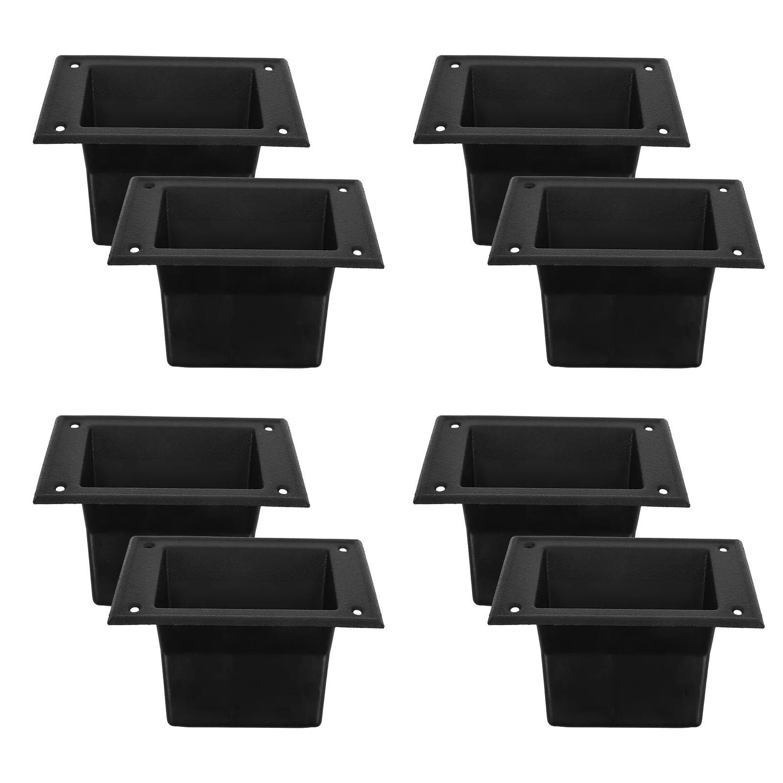 

8Pcs Thickened Speaker Handle Black Push Pull for Cabinet Door Drawer Side Box Stage Audio Gear Portable Replacement