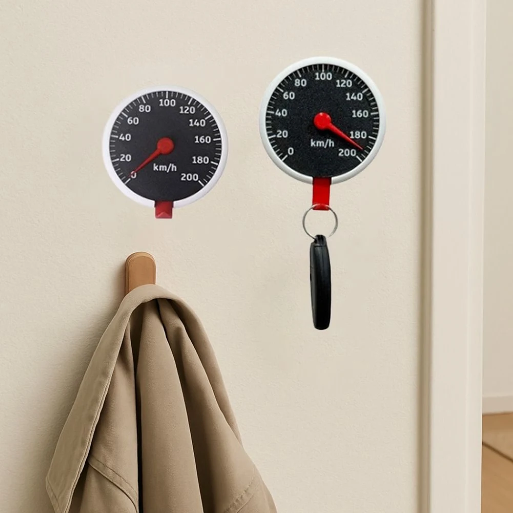 Multifunctional Speedometer Key Holder Rotatable Wall Mount Pointer Car Key Hook Rack Funny Design