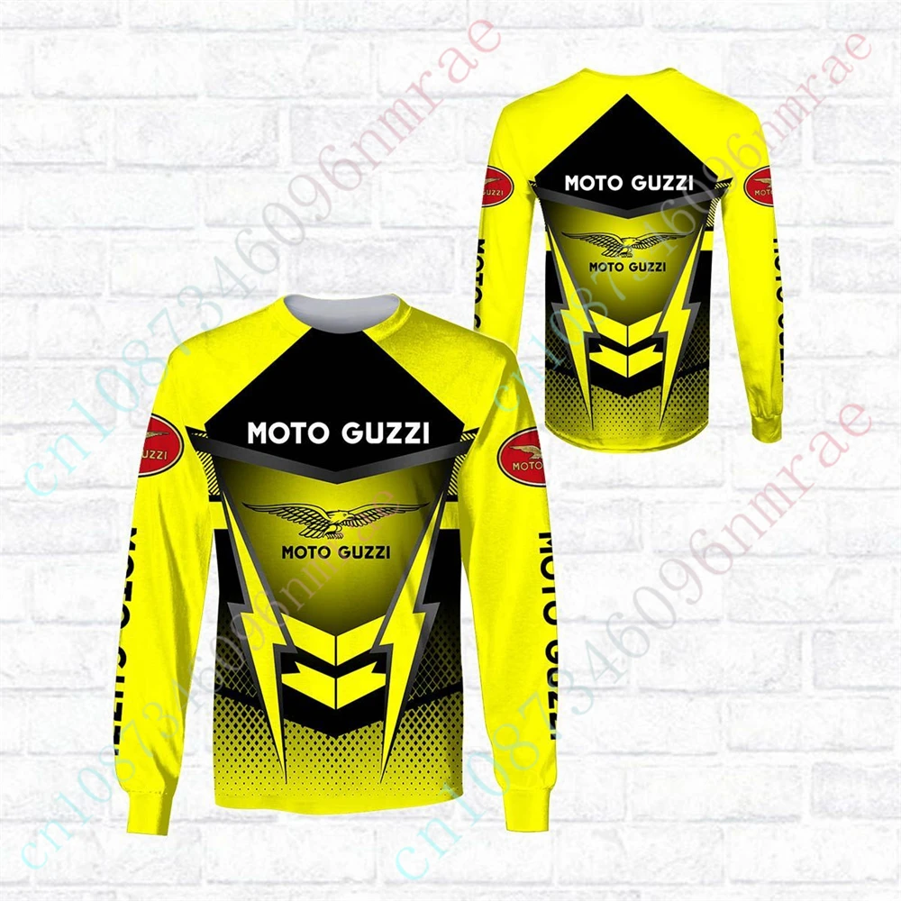 Moto Guzzi Sweatshirt Anime T Shirt For Men Women Casual O Neck Long Sleeve Luxury Oversized T-shirt Unisex Clothing Custom Logo