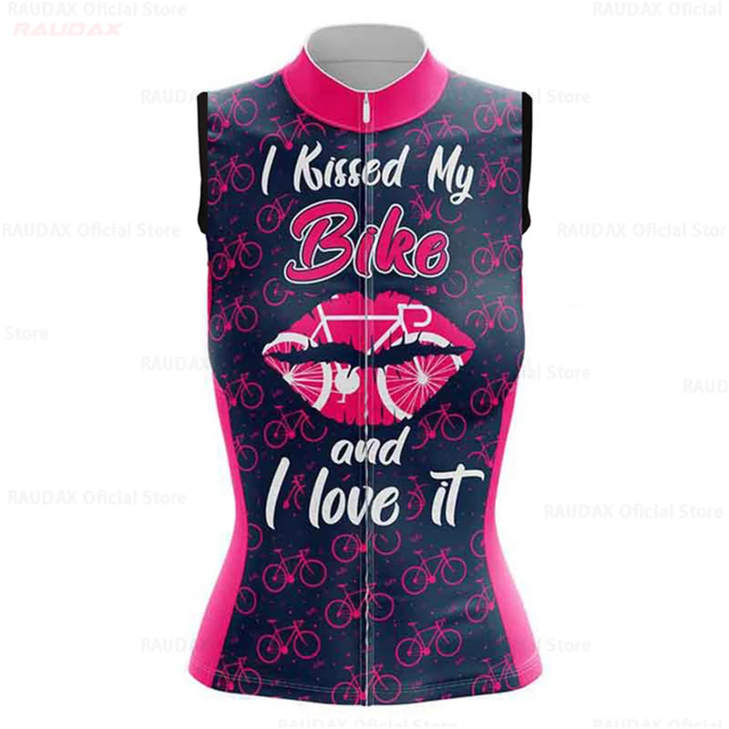 2022 Summer Sleeveless Cycling Jersey Women Bicycle Clothes Mtb Bike Vest Quick Dry Breathable Female Team Ciclismo Girl Wear