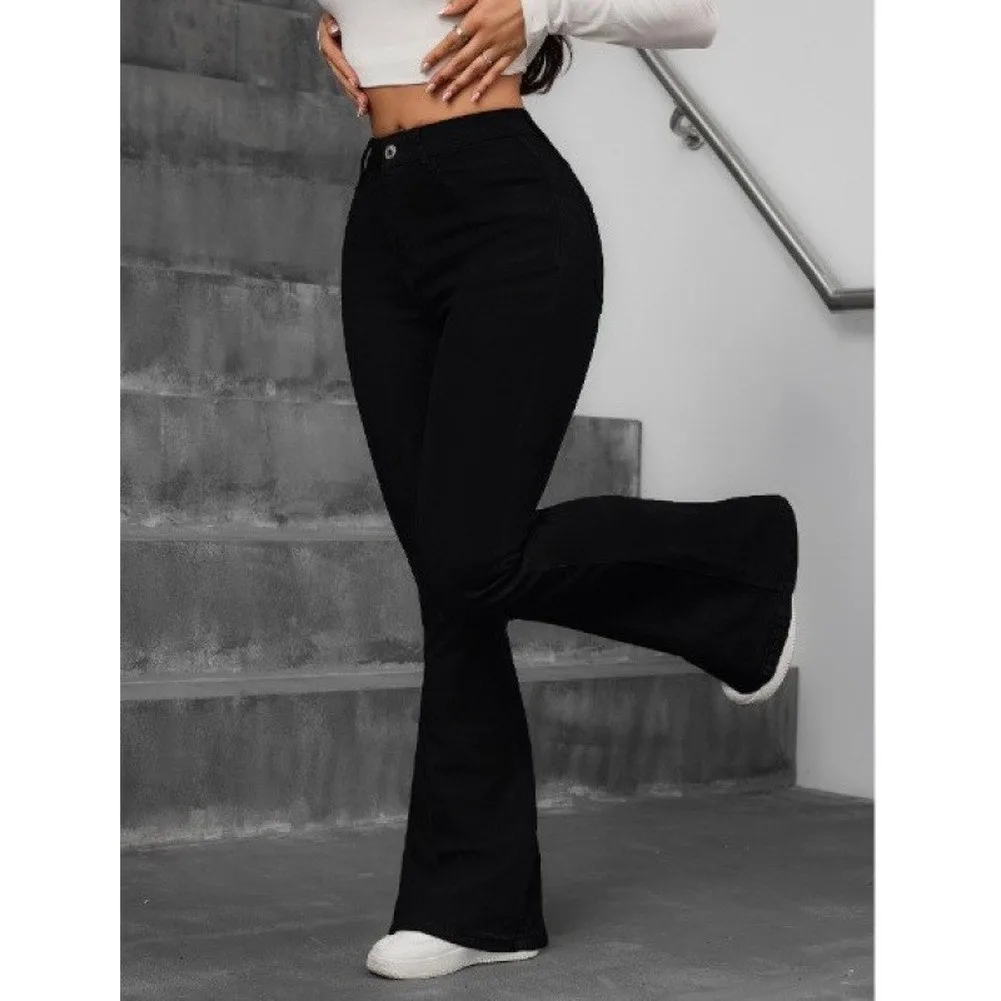 Womens Slimming Jeans Constructed with 70 Polyester 30 Spandex for High Waist Comfort and Full Length Coverage