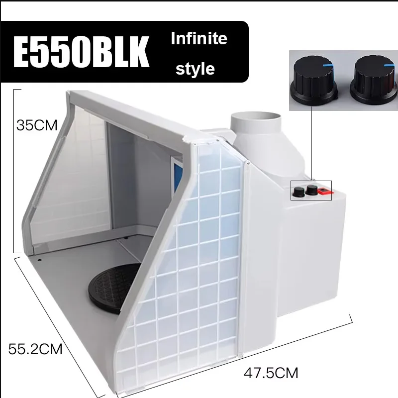 Model Coloring Exhaust Fan E550 Baking Paint Sealed Exhaust Fan Mist Absorber Spray Box Workbench