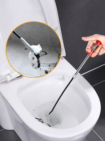 60cm Spring Pipe Dredging Tools, Drain Snake, Drain Cleaner Sticks Clog Remover Cleaning Household for Kitchen Bending Sink Tool
