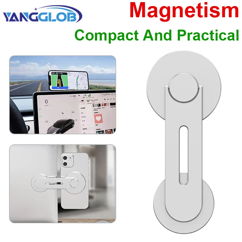 

Magnetic Phone Holder For iPhone14 13 Pro Magsafe Laptop Phone Stand Magnet Cellphone Side Mount Support for Tesla model Y 3