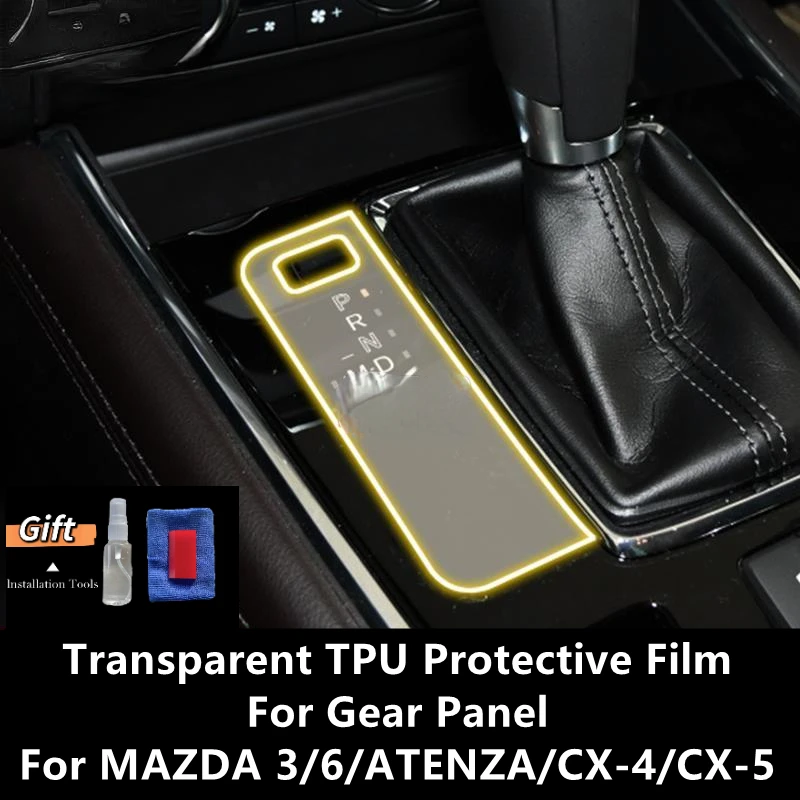 

For MAZDA 3/6/ATENZA/CX-4/CX-5 Gear Panel Transparent TPU Protective Film Anti-scratch Repair Film Accessories Refit