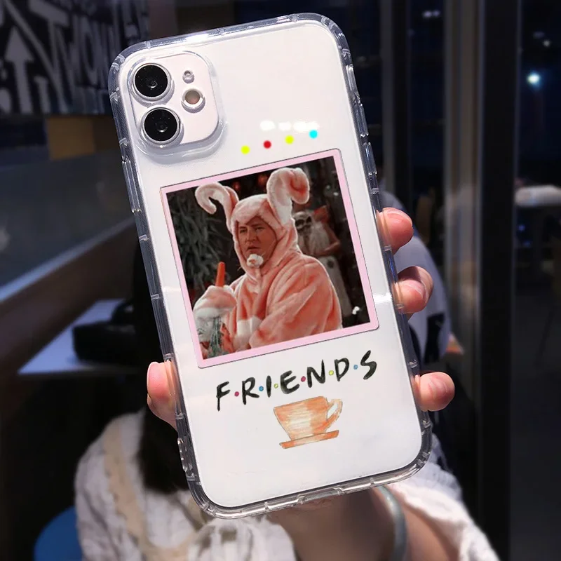 Friends TV Central Park Joey Clear Phone Case for iPhone 13 11 Pro Max 12 Mini 14 X XR 7 16 15 Plus Monica Chandler Rachel Coque