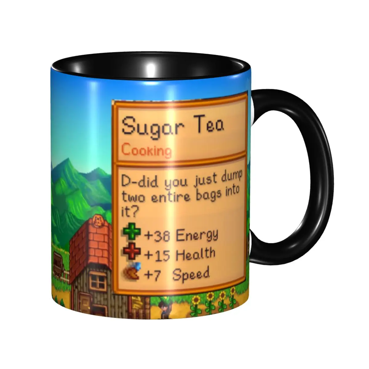 

DIY Sugar Tea Stardew Valley Video Gamer Ceramic Mugs Personalized Coffee Cups Creative Gift